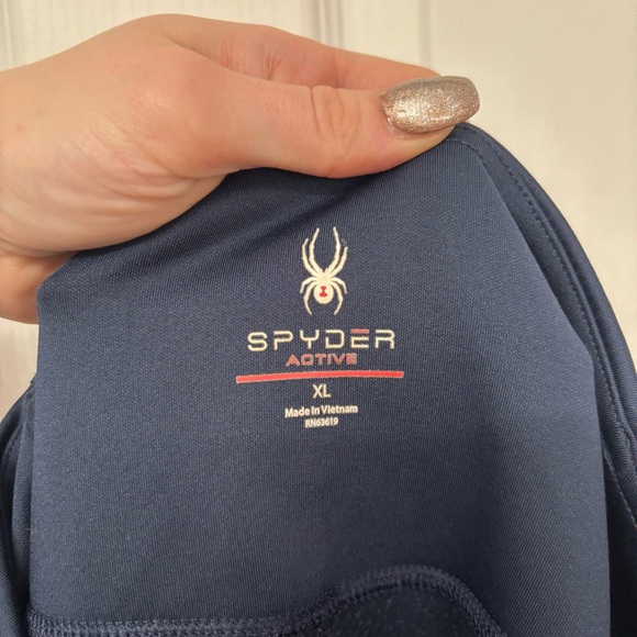 Navy Fleece-Lined Leggings | Spyder Active XL - Picture 6 of 11